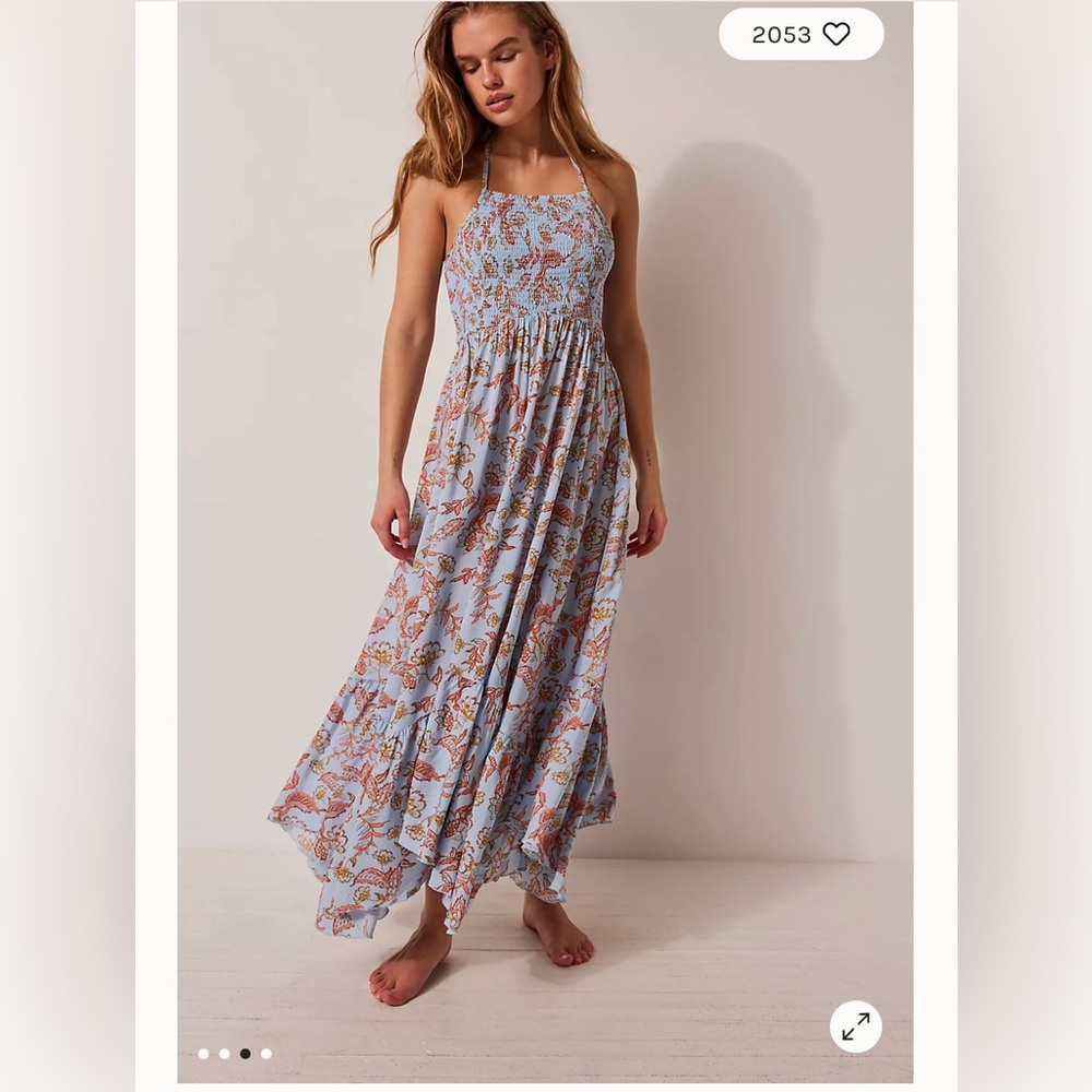 Free People- Heat Wave Printed Maxi Slip.  Size S.
